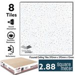  SUSPENDED CEILING ND Fissured Surf Cortega 595mm x 595 600mm x 600mm 8 Tiles