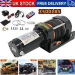 12V 3500lbs Electric Winch Synthetic Cable Wireless Remote Quad Bike ATV Boat