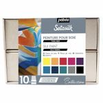 Pebeo Setasilk Silk Painting Collection Set 10 x 45ml & Accessories