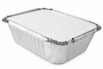 100 x Quality Aluminium Foil Containers Size-2 with LIDS Trays Takeaway Baking