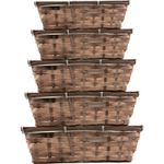 Wicker Basket Hamper Bamboo Gift Basket Box for Christmas Display Storage Basket