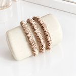 22 Momme Pure Silk Scrunchies Set of 3 | Caramel, Black, Rose, Espresso & Ivory