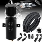 Baffled Reservoir 750ml Oil Catch Can Twin Port AN10 10AN Fuel Oil Hose Fitting