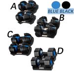 2X Adjustable Dumbbell 12/24/40 kg Home Gym Equipment Workout Exercise Fitness