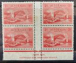 1932 Australian 2d Sydney Harbour Bridge Bock Of 4 MNH Stamps John Ash Selvage