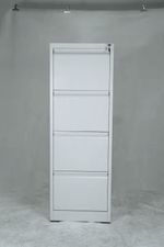 Large capacity Metal Office Filing Cabinet 4 Drawer Matt white With rail