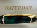 Waterman Phileas GT Fountain Pen Green Marble With Golden Accents Nib M