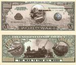 First World Great War WW1 One Million Dollar Bills x 2 1914 -1918 Trench Warfare