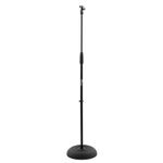 Tiger Microphone Stand with Heavy Round Base - Black