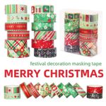 12 Rolls Christmas Washi Tape Set DIY Scrapbooking Paper Adhesive Gift Crafts