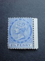 Tobago QV 1882-84 (Wmk CA) 2½d. Blue SG16 MLH with Margin