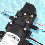 12V Water Pump High Pressure Diaphragm Self Priming 160PSI 6L/Min RV Caravan 70W
