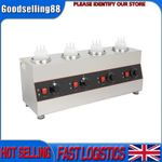 4-Hole Electric Sauce Warmer Dispenser Dual Heating Modes For Kitchen Cafeterias