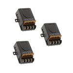 3Pcs Sturdy Black ABS Remote Control Switch for Vehicle and Water Pump Use