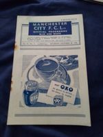 MANCHESTER CITY v LEICESTER CITY 1946/1947 Football Programme 28/12/1946