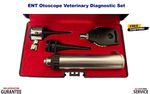 New ENT Otoscope Ophthalmoscope Diagnostic Set Veterinary Pet Kit CE