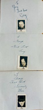 THE THREE STOOGES AUTOGRAPHS 1939 With Vintage stamps All On Individual Pages