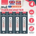 4 WALL THERMOMETER Indoor Outdoor Home Room Office Garden Greenhouse Temperature