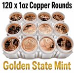 120 x 1oz GSM .999 Copper Rounds Chinese Lunar Series Zodiac Bulk Lot (in tubes)