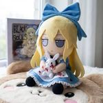 Anime Black Souls Alice fumo Plush Doll Clothes+Cloak Stuffed Cotton Toy Gift