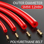 PU Round Hollow Belt Polyurethane OD 5-12mm ID 2-4.5mm Connectible Drive Belting
