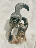Vintage Hand Carved African Stone Hornbill Bird Sculpture Heavy Shona Art MC
