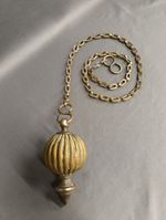 BRASS PUMKIN BALL HIGH LEVEL CISTERN LOO PULL  TOILET PULL,  CHUNKY BRASS CHAIN 