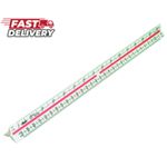 Helix 300mm Metric Triangular Scale Ruler, Red Normal,
