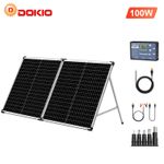 Dokio 100W 12v Foldable Solar Panel For Car Battery/Camper/RV/Home/Garden