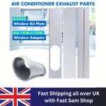 Portable Air Conditioner Window Kit Adjustable Slide Plate Exhaust Hose Adapter