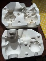 Scioto S-1341 Frosty Touch Tone Slip Mould Ceramic Mold Christmas Snowman
