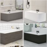 Modern Bathroom MDF Front and End Adjustable Bath Panels & Plinth Various Sizes