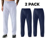 Pack of 2 Tracksuit Bottoms for Mens Fleece Jogging Sweatpant Gym Workout Jogger
