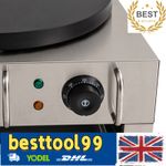 2.8KW Commercial Electric Crepe Maker Non Stick Large Pancake Griddle Machine UK
