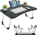 Folding Laptop Bed Table Cup Holder Lap Standing Desk Tray Breakfast Portable