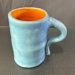 Handmade Studio Pottery Blue Mug - ARTIST SIGNED Ceramic