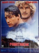 POINT BREAK - REEVES / SWAYZE / SPORT / SURF - ORIGINAL LARGE MOVIE POSTER
