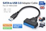 USB 3.0 To SATA 22 Pin 2.5 Inch Hard Disk Drive SSD Adapter Connector Lead Cable