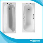 Roca 1700 x 700mm Steel Bath with Legs – Carla or Contesa | 2TH Gloss White