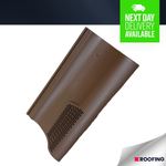 Single In-Line Pantile Vent, Brown - With Built In Downpipe