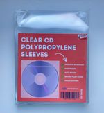 Clear CD Sleeves 100 Pack CD DVD Blu-ray Anti Static Scratch Dust Proof