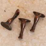 set of 3 bronze horse legs, for pot, coldroun, skuttle, etc.