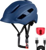 Adjustable Bike Helmet with USB Rechargeable LED Safety Light CE Approved
