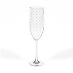 Etched Champagne Bubbles Champagne Glass | 8oz Engraved Flute