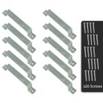 Pack of 10 Galvanised Steel Woodside Fence Panel 4" x 4" Post Security Brackets