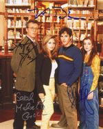 BUFFY THE VAMPIRE SLAYER CAST OF 4 AUTOGRAPH SIGNED PHOTO POSTER