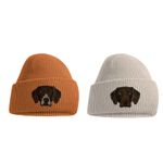 GERMAN SHORTHAIRED POINTER EMBROIDERED BEANIE HAT CHOICE OF COLOUR OF HAT & DOG 