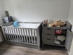 Obaby 3-Piece Cot-Bed for Toddlers with Wardrobe and Changing Unit