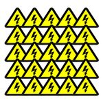 50 Pcs Warning Triangle Stickers Electrical Labels Caution High Voltage