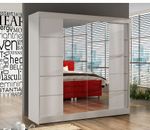 Modern Bedroom Sliding 2&3 Door Wardrobe Mirror Closet Cabinet White Black Oak